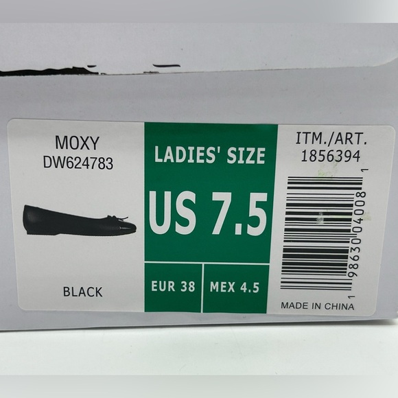 Moxy Black Vegan Ballet Flats Bow Detail | Women’s Size 7.5 | New With Box - Picture 10 of 11